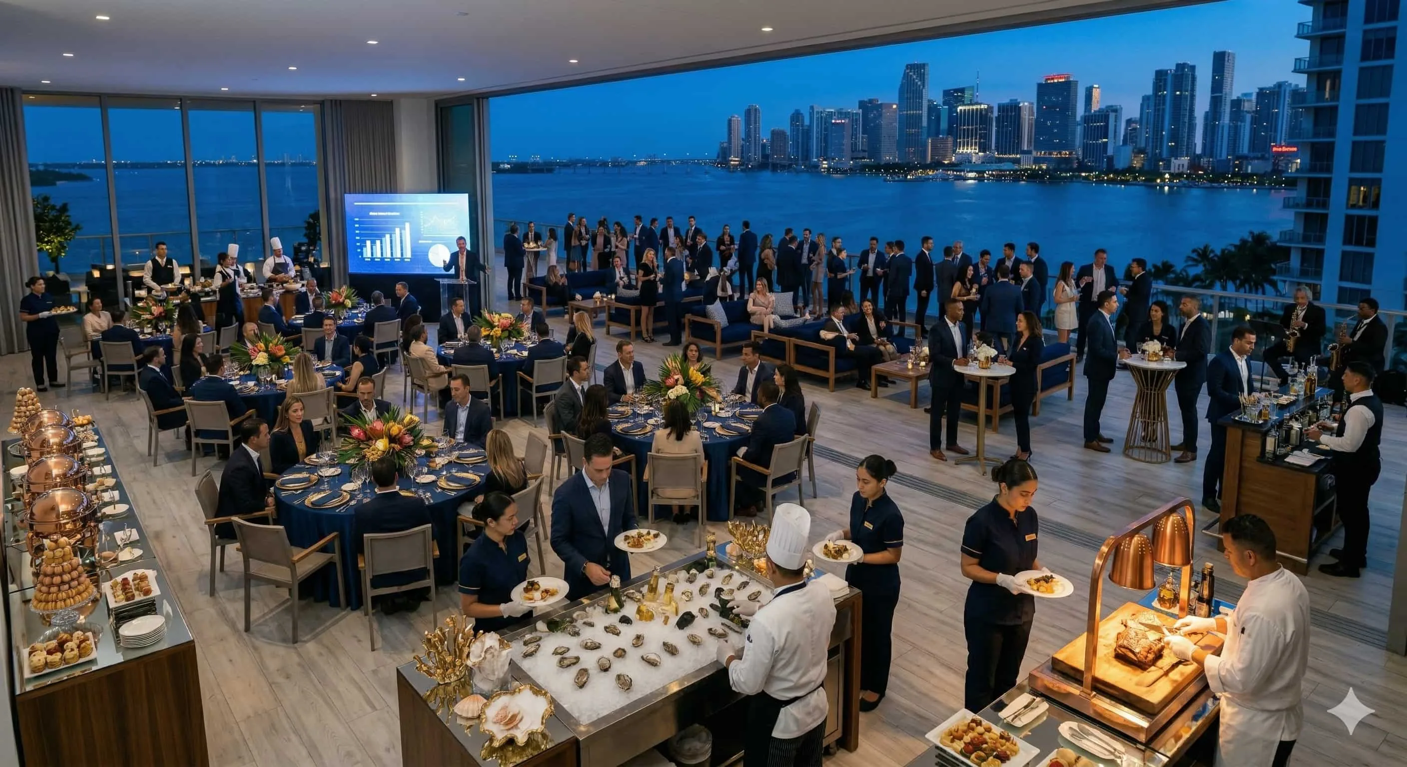 Client appreciation event with refined hospitality and relationship-focused atmosphere